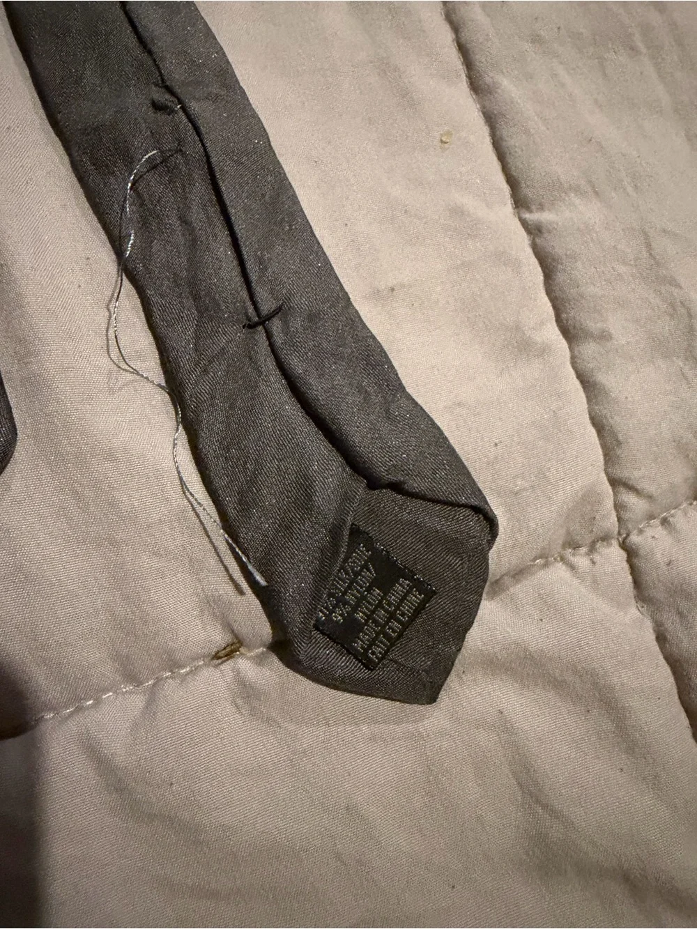 BDG Slim Charcoal Gray Textured Tie